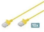 Digitus DK-1618-050S-Y-10 RJ45 Patchkabel CAT 6 U/UTP 5 m Gelb 10 St.
