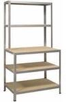 IRONSIDE 100855 Lagerregal-Komplettregal Metall, Holz