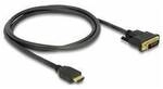 Delock HDMI / DVI Anschlusskabel HDMI-A Stecker, DVI-D 24+1pol. Stecker 1 m...