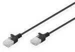 Digitus DK-1618-010S-BL RJ45 Patchkabel CAT 6 U/UTP 1 m Schwarz 1 St.