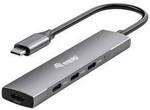 Equip 128963 USB-Hub 4 Port USB-A USB 3.2 Gen1 5 GBit/s mit USB-C&reg; Stecker Schwarz,