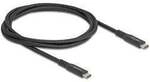 Delock USB-C&reg; Kabel USB-C&reg; Stecker, USB-C&reg; Stecker 1.00 m Schwarz 80024