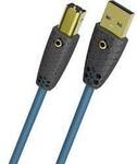 Oehlbach USB-Kabel USB-B Stecker, USB-A Stecker 1 m Petrolblau doppelt geschirmt,