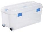 Curver 243731 Aufbewahrungsbox TOTEM Box 80L, transparent / blau Transparent, Blau 1