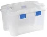 Curver 243696 Aufbewahrungsbox TOTEM Box 60L, transparent / blau Transparent, Blau 1