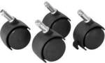 Hailo 1580-001 Lenkrollen Kunststoff Schwarz 4 St.