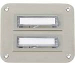 Heidemann 70143 Klingelplatte mit Namensschild 2fach Edelstahl 24 V/1 A