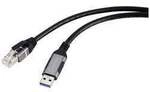 Renkforce USB, Netzwerk Adapterkabel [1x USB 3.2 Gen 1 Stecker A (USB 3.0) - 1x