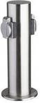Heitronic 35103 Gartensteckdose 2fach Edelstahl erh&ouml;hter Ber&uuml;hrungsschutz