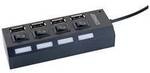 Schwaiger UH4013 USB-Hub 4 Port USB-A USB 2.0 480 MBit/s Schwarz UH4013