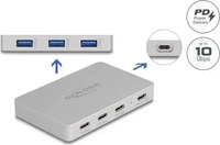 DELOCK 64279, Delock 64279 USB-Hub 4+3 Port USB-A, USB-C USB 3.2 Gen2 10 GBit/s mit