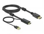 Delock DisplayPort / HDMI / USB Anschlusskabel HDMI-A Stecker, USB-A Stecker,