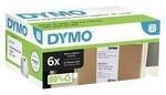 DYMO Etiketten Rolle 104 x 159 mm Thermodirekt Papier Wei&szlig; 6 Rollen Wiederabl&ouml;sbar