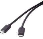 Renkforce USB-Kabel USB 3.2 Gen2x2 USB-C&reg; Stecker, USB-C&reg; Stecker 1.00 m Schwarz
