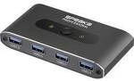 SpeaKa Professional 2 Port USB 3.2 Gen 1-Umschalter (USB 3.0) Grau SP-13710916