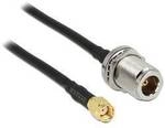 Delock WLAN-Antennen Anschlusskabel [1x RPSMA-Stecker - 1x N-Buchse] 1.5 m Schwarz