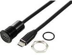 USB-C&reg; (3.1) Buchse/Stecker 1 m Kabel schwarz TC-13376328 TRU COMPONENTS...