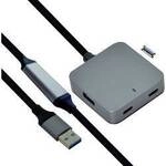 Value 12.99.1125 USB-Hub 2+2 Port USB-C&reg;, USB-A USB 3.2 Gen1 5 GBit/s Schwarz VALUE