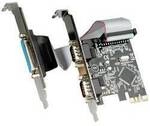 VALUE PCI-Express-Karte, 2x Seriell RS232, D-Sub 9, 1x Parallel EPP/ECP...