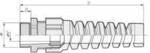 LAPP 53017640 Kabelverschraubung mit Biegeschutzspirale M25 Polyamid Silber-Grau (RAL