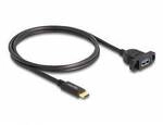 Delock USB-C&reg; Kabel USB 3.2 Gen2 USB-C&reg; Stecker, USB-A Buchse 1.00 m Schwarz