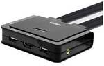 LINDY 42347 KVM-Umschalter HDMI Maus, Tastatur 3840 x 2160 Pixel