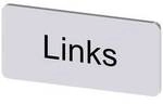 Siemens 3SU1900-0AC81-0AJ0 3SU19000AC810AJ0 Bezeichnungsschild Links Silber 10 St.