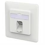 METZ CONNECT E-DAT C6A IDC Dose, 1 Port, UP, verkehrswei&szlig; 130D371027-I
