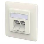 METZ CONNECT E-DAT C6A IDC Dose, 2 Port, UP, reinwei&szlig; 130D381002-I