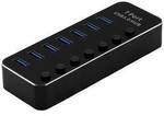 ROLINE USB 3.2 Gen 1 Notebook Hub, 7 Ports, einzeln schaltbar 14.02.5057