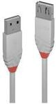 LINDY USB-Kabel USB 2.0 USB-A Stecker, USB-A Buchse 0.50 m Grau vergoldete