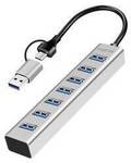 LogiLink UA0441 USB-Hub 7 Port USB-A USB 3.0 5 GBit/s Aluminium UA0441