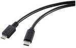 Renkforce USB-Kabel USB 2.0 USB-C&reg; Stecker, USB-Micro-B Stecker 1.80 m Schwarz
