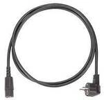 BACHMANN Netzkabel, gerade IEC-Buchse, H05VV-f 3G 1,5mm&sup2;, schwarz, 2 m 354.127