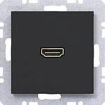 Hager HDMI-Steckdose Nachtschwarz (matt) WAF4379BM 1 St.