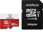 Renkforce RFmSD32 microSDHC-Karte 32 GB A1 Application Performance Class, v30...