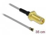 Delock WLAN-Antennen Anschlusskabel [1x SMA-Buchse - 1x IPEX-Stecker] 0.35 m...