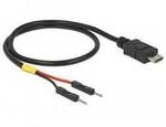 Delock USB-Kabel USB-Micro-B Stecker, Pfostenstecker 2pol. 0.30 m Schwarz mit