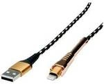 ROLINE GOLD USB 2.0 Sync- & Ladekabel USB-A/8pin, St&uuml;tze, 1 m 11.02.8923