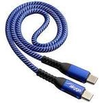 Akyga USB-Kabel USB 2.0 USB-C&reg; Stecker, USB-C&reg; Stecker 0.50 m Blau gesleeved