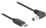 Delock USB-Ladekabel USB-C&reg; Stecker, DC Stecker 5,5 mm 1.50 m Schwarz 85398