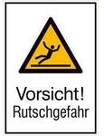 SAFETYMARKING Warn-Kombischild Vorsicht! Rutschgefahr Aluminium (B x H) 262 mm x 371