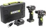 Worx Professional WU927 Akku-Schlagschrauber, Akku-Bohrschrauber 12 V 2 Ah, 4 Ah