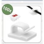 Quadrios 25CA751 Kabelclip selbstklebend 25CA751 B&uuml;ndel-&Oslash;-Bereich 1 bis 7 mm Wei&szlig;