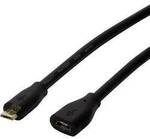 LogiLink USB-Kabel USB 2.0 USB-Micro-B Stecker, USB-Micro-B Buchse 0.50 m...