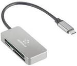 Renkforce RF-PCR-210 Externer Speicherkartenleser USB-C&reg; (USB 3.2 Gen 1) Silber