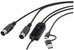 Renkforce RF-6439636 USB, MIDI Adapter [2x DIN-Stecker 5pol. - 1x USB-C&reg;,...