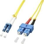 LINDY 47471 Glasfaser LWL Anschlusskabel 2.00 m Gelb [1x LC-Stecker - 1x SC-Stecker]