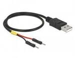 Delock USB-Stromkabel USB-A Stecker, Pfostenstecker 2pol. 0.30 m Schwarz mit