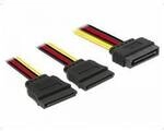 Delock Festplatten Anschlusskabel [1x - 2x SATA] 15 cm Schwarz 60174